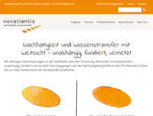 Tablet Screenshot of novatlantis.ch